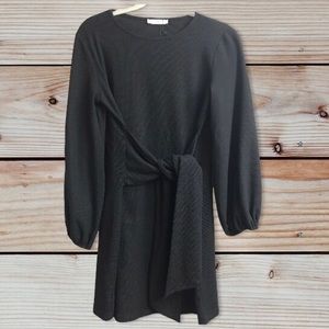 NWT R. Vivimos Boho Black Bow Tie Belt Dress